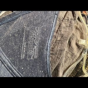 Grey/ blue workout top. Open back. Patagonia